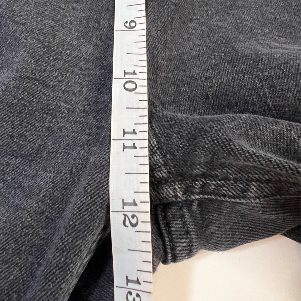 River Island Petite Black Wash High Rise Distressed Raw Hem Straight Leg Jeans - Picture 7 of 15